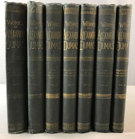 Antique books Works Of Alexandre Dumas 7 volumes