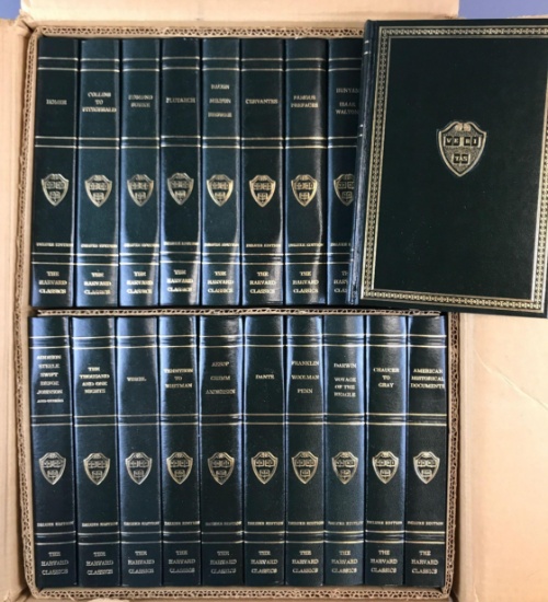 Vintage books Modern Edition Of the Harvard Classics In Original shipping box