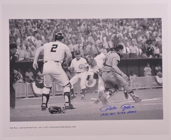 Cincinnati Reds Pete Rose Signed Print with COA