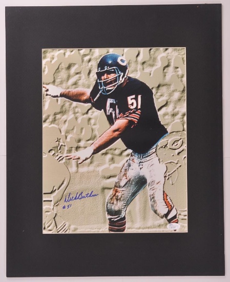 Chicago Bear Dick Butkus Signed Print with JSA COA