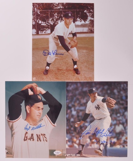 Group of 3 Signed Major League Baseball Players Photograph's