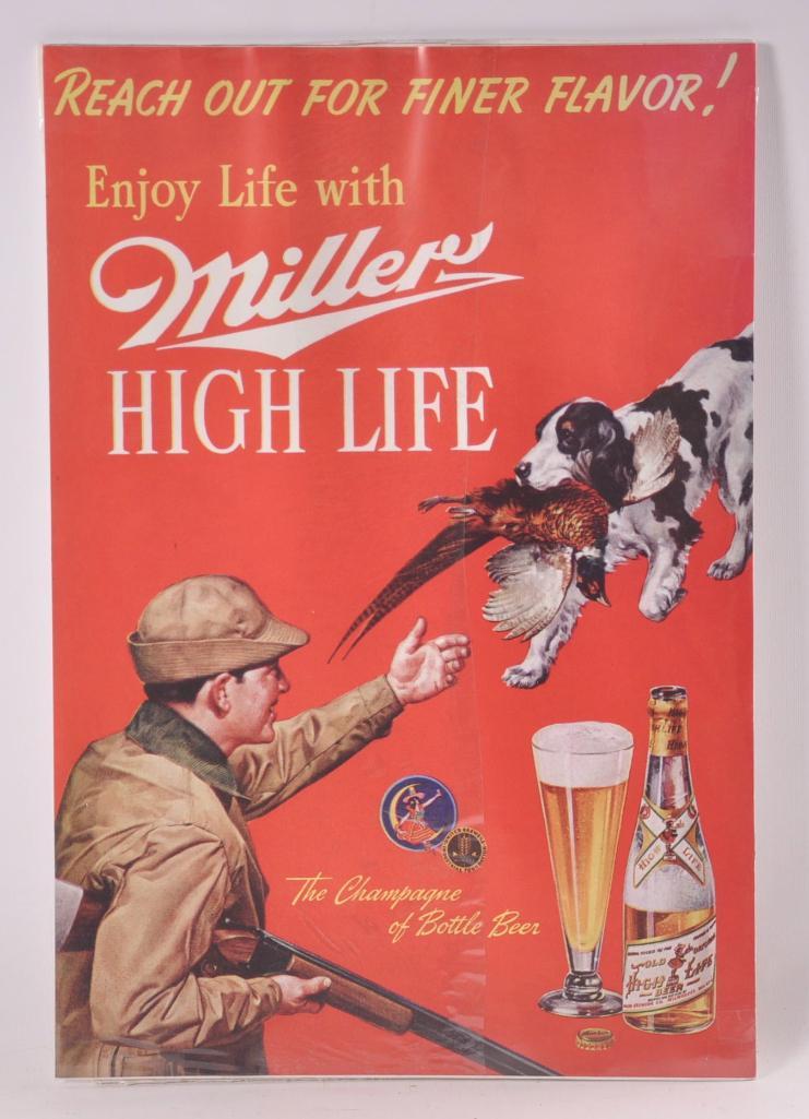 Vintage Miller High Life レトロ広告看板 Vintage Miller High Life レトロ広告看板 Vintage Miller High