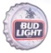 Bud Light Metal Advertising Bottle Cap Beer Sign