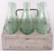 Vintage Coca Cola Advertising Aluminum 6 Pack Carrier with Bottles
