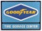 Vintage Goodyear Double Sided Advertising Metal Sign