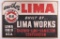 Vintage BLH Lima Works Advertising Particle Board Sign