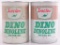 Group of 2 Full Vintage Sinclair Dino Dinolene Advertising Oil Cans