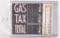 Vintage Sinclair GAs Tax Total Advertising Metal and Glass Sign
