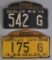 Group of 2 Jaeger Motor Car Co. Wisconsin Dealer License Plates