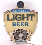 Vintage Schlitz Light Beer Light Up Advertising Beer Sign