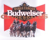 Budweiser Clydesdales Metal Advertising Beer Sign
