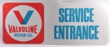Valvoline Motor Oil Service Entrance Metal Advertising Sign