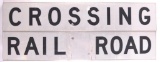 Railroad Crossing 2 Piece Sign