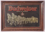 Vintage Budweiser Advertising Beer Mirror