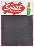 Vintage Squirt Advertising Metal Chalkboard Sign