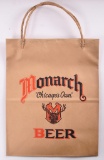 Vintage Monarch Beer Advertising Paper Bag