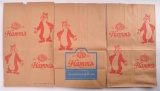 Group of 3 Vintage Hamm's Beer Advertising Paper Bags