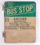CTA Route 62 Bus Stop Sign