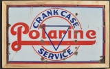 Vintage Polarine Crank Case Service Advertising Porcelain Sign