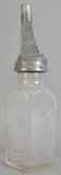 Vintage Mobiloil Artic Gargoyle Fil-Pruf Glass Motor Oil Bottle with Spout