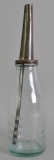 Vintage Handy Oiler Advertising Aqua Glass Motor Oil Bottle with Spout
