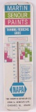 Vintage NAPA Martin Senour Paints Advertising Metal Thermometer