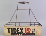 Vintage 8-Hole Motor Oil Carrier with Tidex Masonite Sign