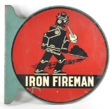 Vintage Iron Freeman Advertising Double Sided Flanged Metal Sign