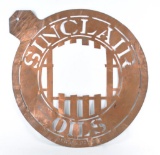 Vintage Sinclair Oils Advertising Copper Barrel Stencil