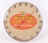 Vintage Myzon Health Center Advertising Thermometer