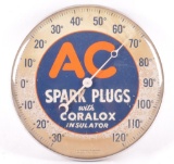 Vintage AC Spark Plugs Advertising Thermometer