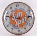 Vintage Sun Spot Orange Juice Light Up Advertising Clock