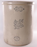 Antique 20 Gallon Western Stoneware Stoneware Crock