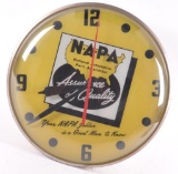 Vintage NAPA Auto Parts Light Up Advertising Clock