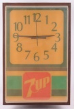 Vintage 7Up Light Up Advertising Clock