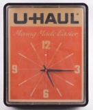 Vintage U-Haul Light Up Advertising Clock
