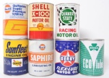 Group of 7 Vintage Full Can of Motor Oil