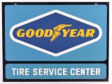 Vintage Goodyear Double Sided Advertising Metal Sign