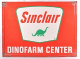 Vintage Sinclair Dinofarm Center Advertising Metal Sign