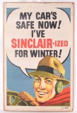 Vintage Sinclair-ize for Winter Advertising Lithograph Poster