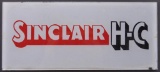 Vintage Sinclair H-C Gasoline Reverse Painted Glass Pump Plate