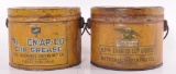 Group of 2 Vintage EN-AR-CO Cup Grease Advertising Cans
