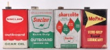 Group of 4 Vintage Advertising Oil Cans