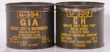 Group of 2 Royal and Sinclair GIA and GH Lubricant Cans