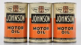 Group of 3 Vintage Johnson Advertising Miniature Oil Can Coin Banks