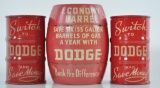 Group of 3 Vintage Dodge Advertising Miniature Oil Can Coin Banks