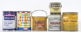 Group of 6 Vintage Advertising Miniature Paint Can Coin Banks