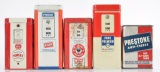 Group of 5 Vintage Advertising Miniature Gas Pump Coin Banks