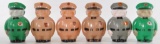 Group of 6 Vintage Advertising Service Station Fatman Coin Banks