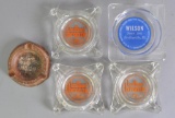 Group of 5 Vintage Advertising Ashtrays